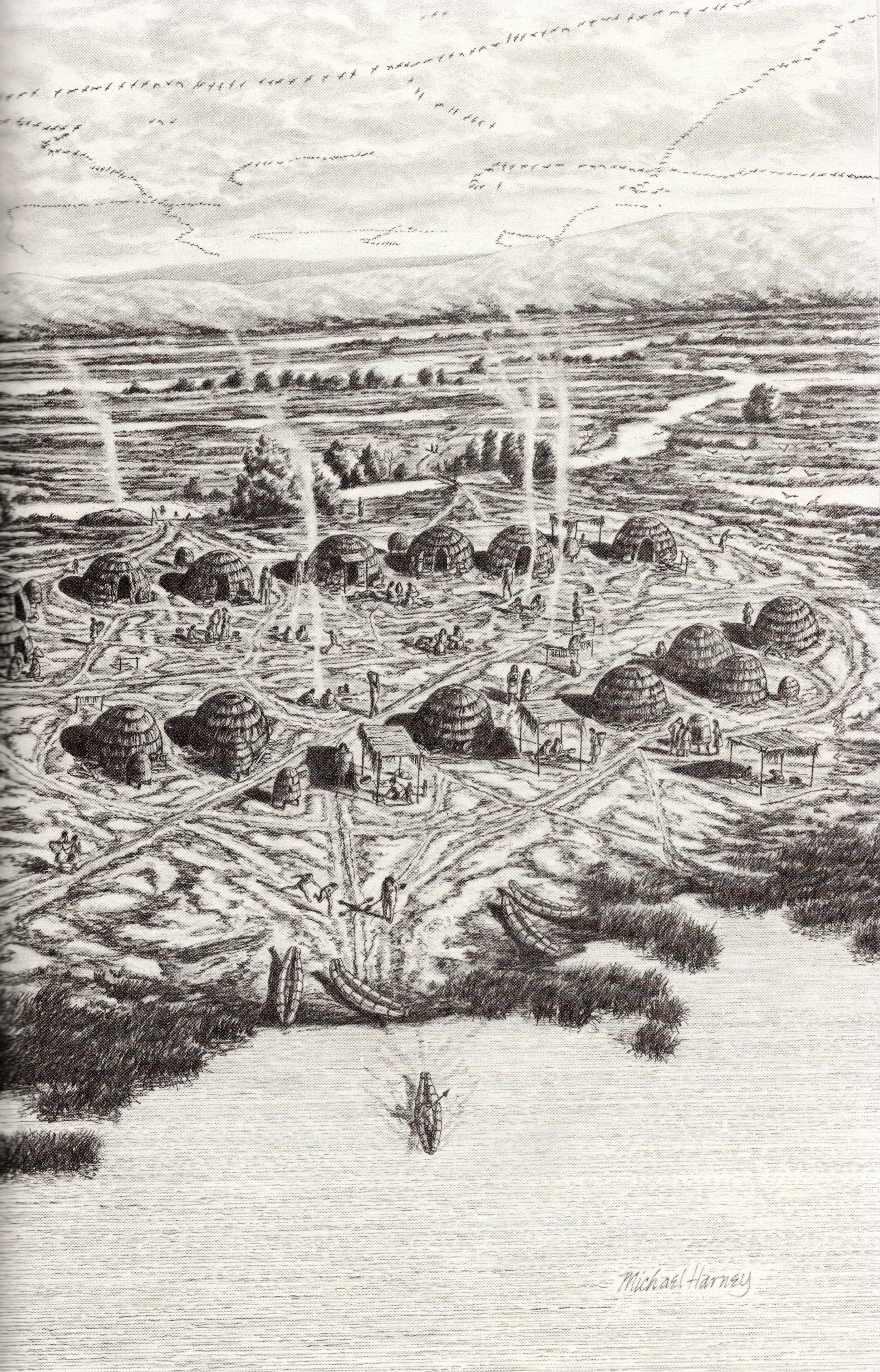 A depiction of Ohlone life along the Richmond shoreline.